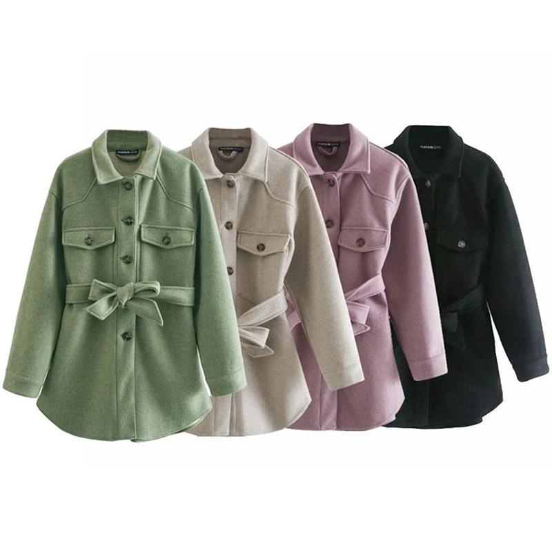 Dam Designerrock med Midjebälte Bomull Polyester-5