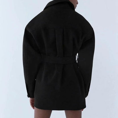 Dam Designerrock med Midjebälte Bomull Polyester-4