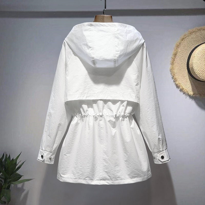 Dam Övergångsjacka Vattenavvisande Bomull Trendig-2