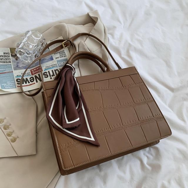 Variant image for Dam Liten Handväska Krokodilutseende Ekoläder med Gyllene Detaljer-7