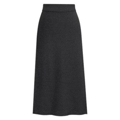 Dam Midi Kjol Figursydd Ribbad Bomull Polyester-6