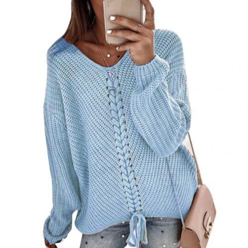 Variant image for Dam Stickad Tröja Trendig Design Mjuk Bomull och Polyester-13