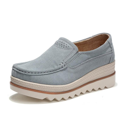 Dam Sneakers Sportiga Plattform Läder 10