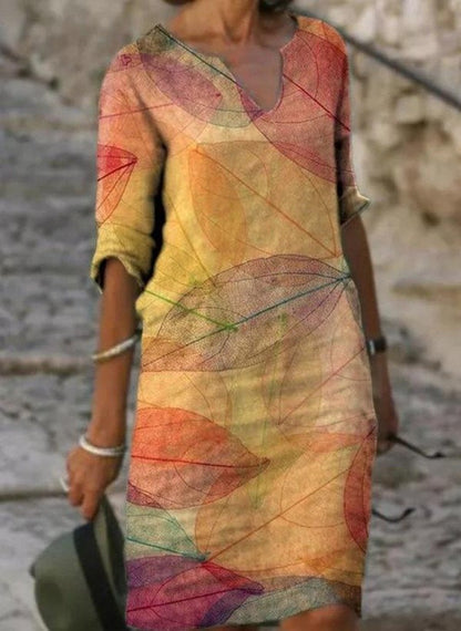 Variant image for Dam Klänning Boho Vintage Bomull Polyester-17