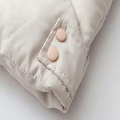Dam Lång Vinterjacka Quiltad Bomull Polyester med Rymlig Huva-4
