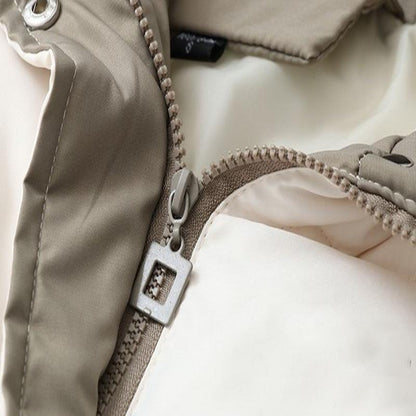 Dam Lång Vinterjacka Quiltad Bomull Polyester med Rymlig Huva-6