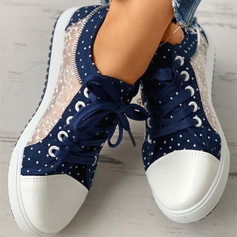 Herr Sneakers Minimalistisk Mesh Design med Plateau-Sula-3