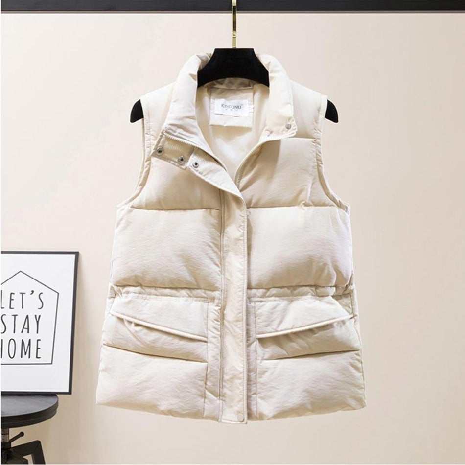 Dunväst Dam Quiltad Nylon Ripstop för Hösten-3