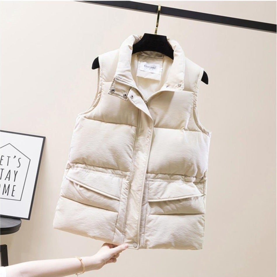 Dunväst Dam Quiltad Nylon Ripstop för Hösten-4