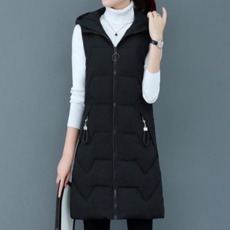 Dam Vinterväst Quiltad Bomull och Polyester-4