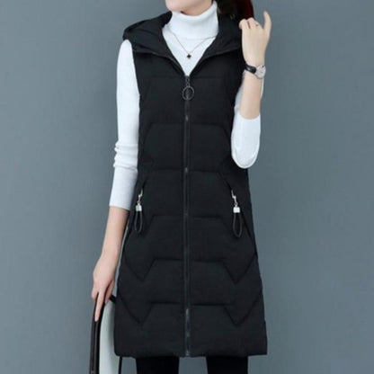 Dam Vinterväst Quiltad Bomull och Polyester-4