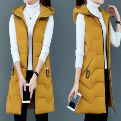 Dam Vinterväst Quiltad Bomull och Polyester-6