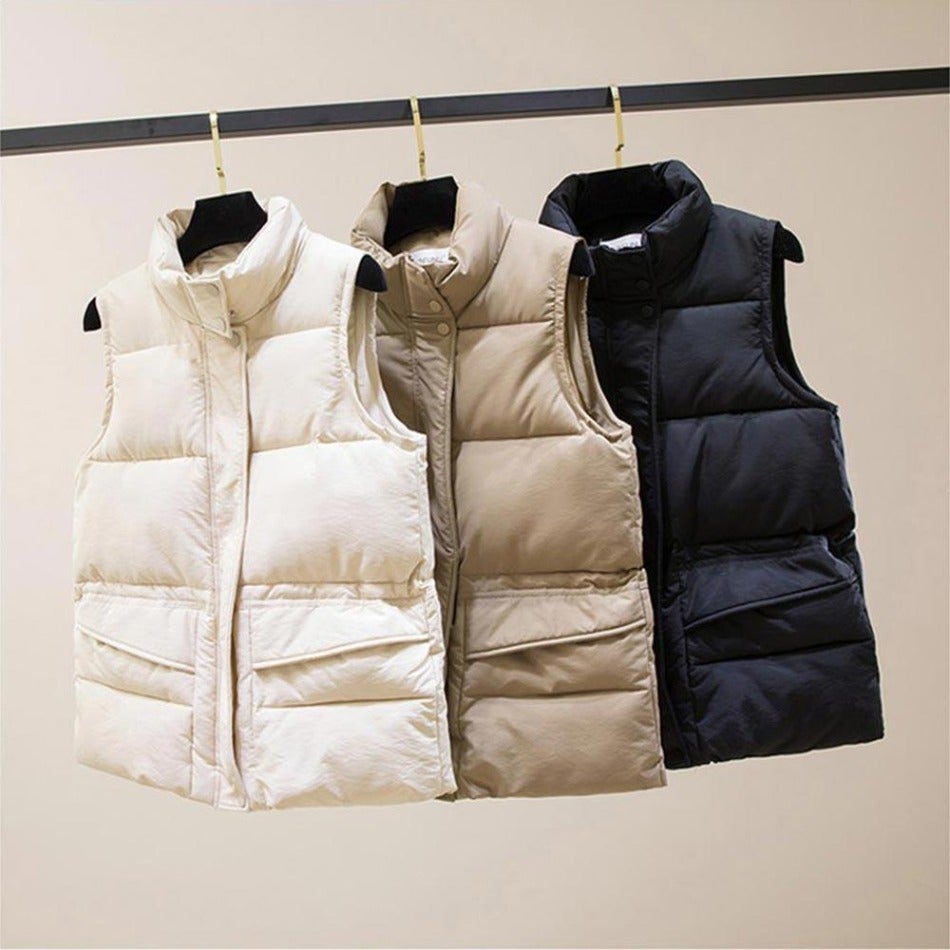 Dunväst Dam Quiltad Nylon Ripstop för Hösten-2