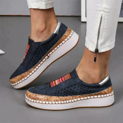 Kvinnors Sneakers Komfort Andningsbara Syntetiska Tyger-3