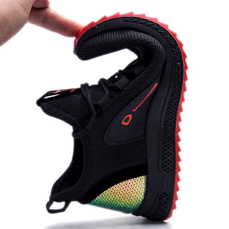 Dam Sneakers Andningsbar Mesh Sportig Design Lätt och Flexibel-3