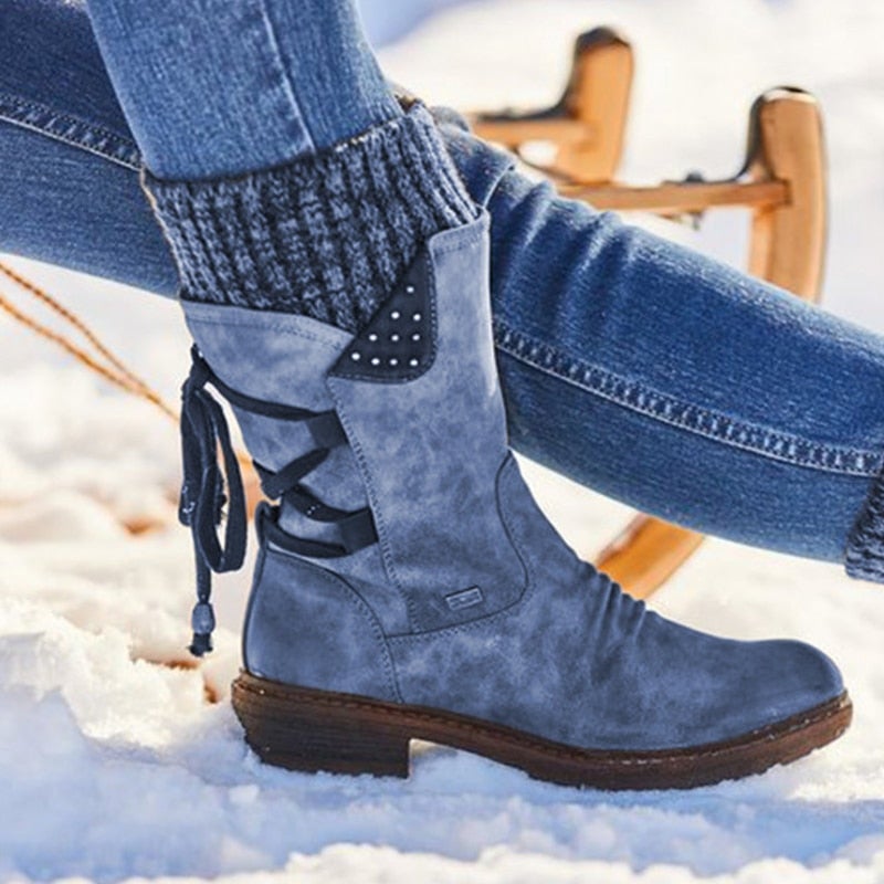 Variant image for Dam Snöskor Modern Design Eco Leather Med Blixtlås och Mysig Inredning-37