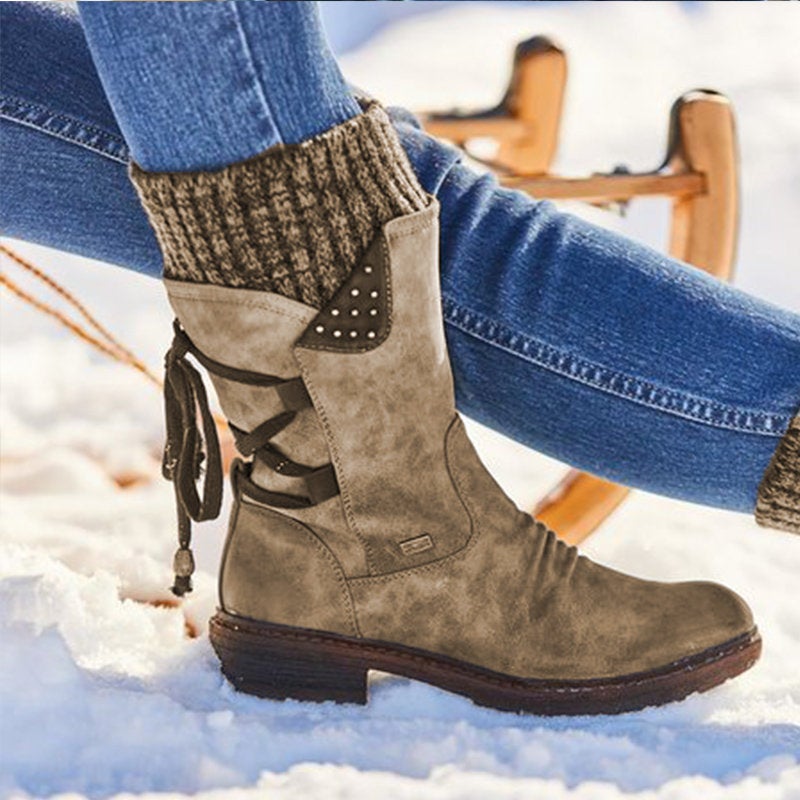 Variant image for Dam Snöskor Modern Design Eco Leather Med Blixtlås och Mysig Inredning-10