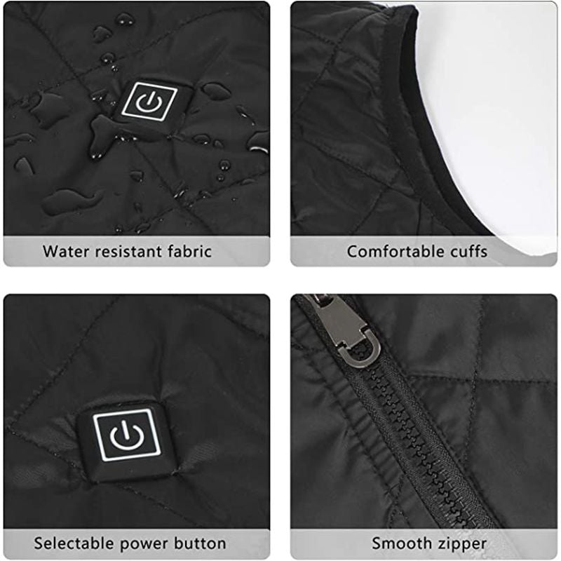 Dunväst Dam Sportig Design med USB Uppvärmning-4