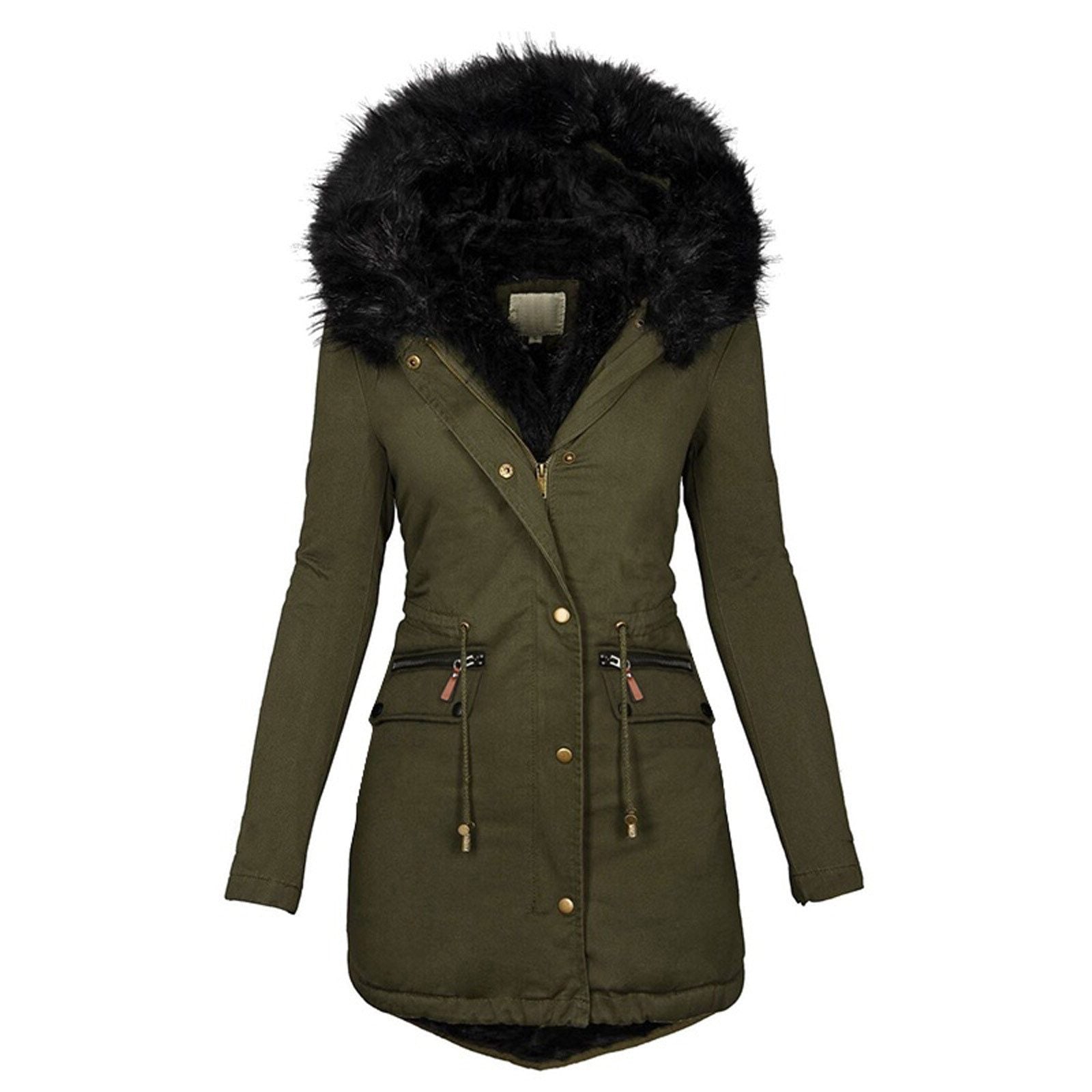 Variant image for Vinterjacka Dam Parkas med Syntetisk Päls och Elegant Midja-17
