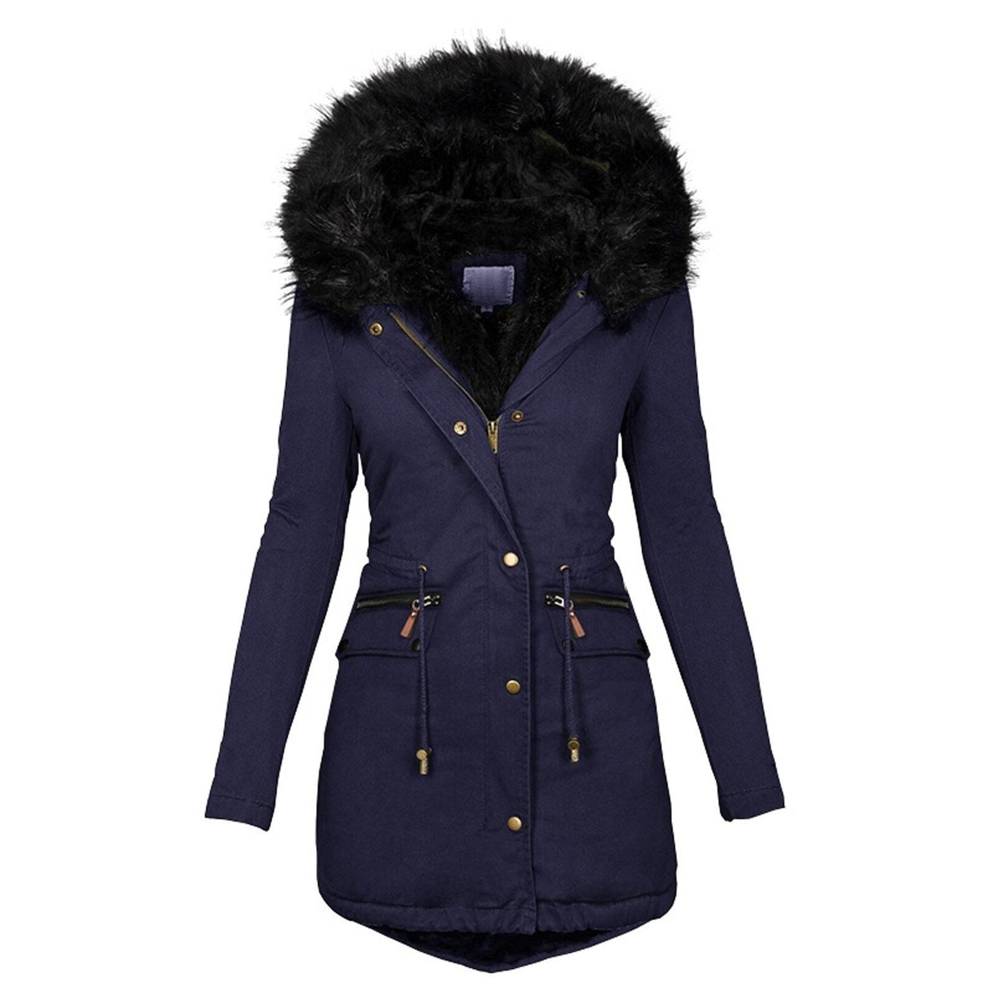 Variant image for Vinterjacka Dam Parkas med Syntetisk Päls och Elegant Midja-9