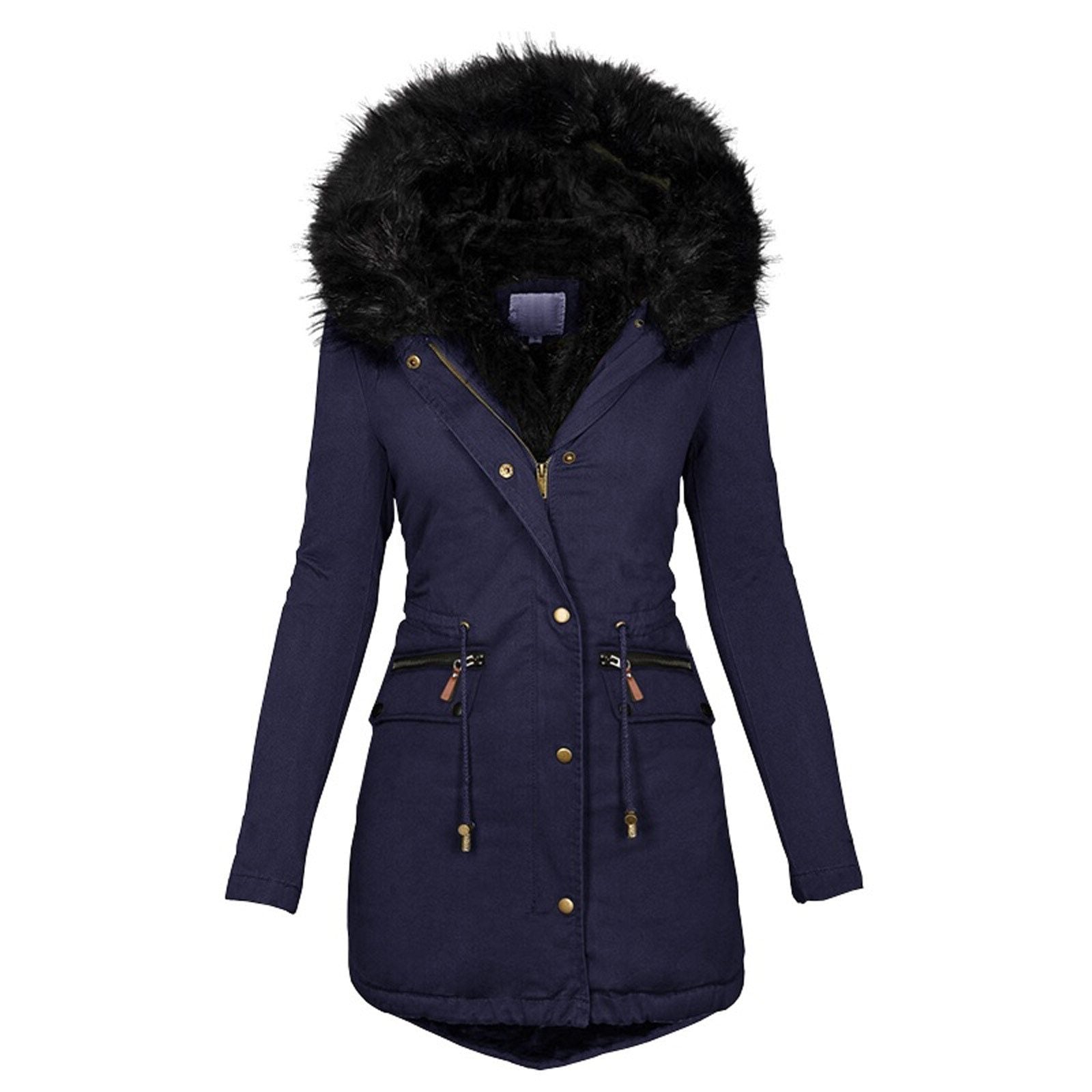 Variant image for Vinterjacka Dam Parkas med Syntetisk Päls och Elegant Midja-9