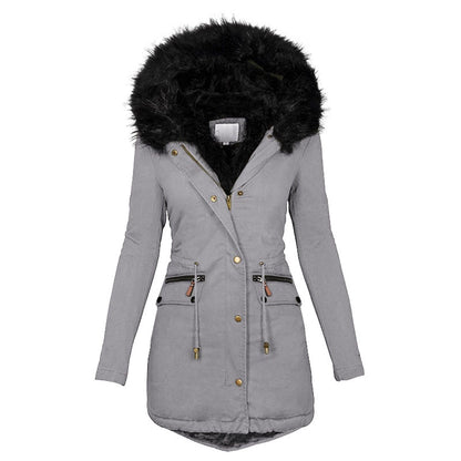 Variant image for Vinterjacka Dam Parkas med Syntetisk Päls och Elegant Midja-25