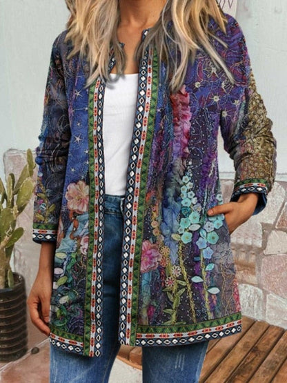 Variant image for Dam Blazer Avslappnad Lång Bomull Polyester-22
