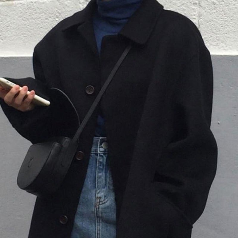 Variant image for Dam Kort Rock Av Ullblandning Med Klassisk Krage-5