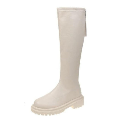 Variant image for Fodrade Vinterstövlar Dam Trendig Eco Leather med Halkfri Sula och Blixtlås-19
