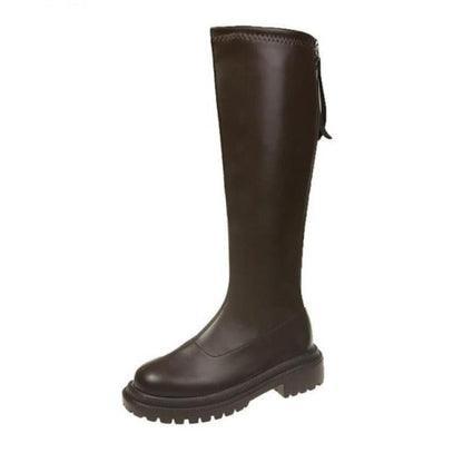 Variant image for Fodrade Vinterstövlar Dam Trendig Eco Leather med Halkfri Sula och Blixtlås-7