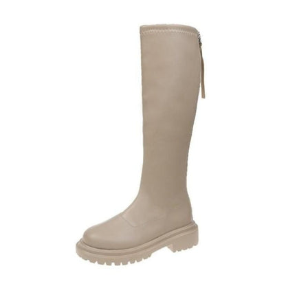 Variant image for Fodrade Vinterstövlar Dam Trendig Eco Leather med Halkfri Sula och Blixtlås-18