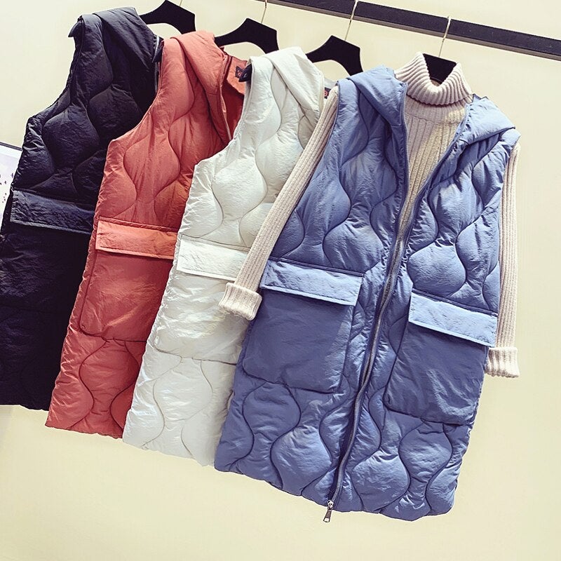 Dam Dunväst Trendig Quiltad Design 2