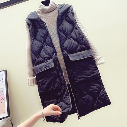 Dam Dunväst Trendig Quiltad Design 9