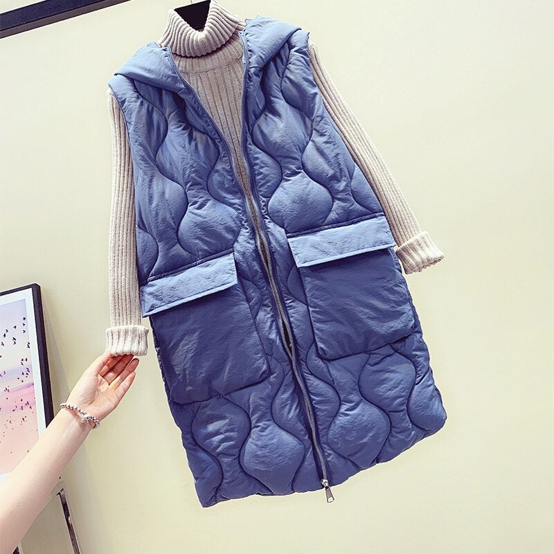 Dam Dunväst Trendig Quiltad Design 5