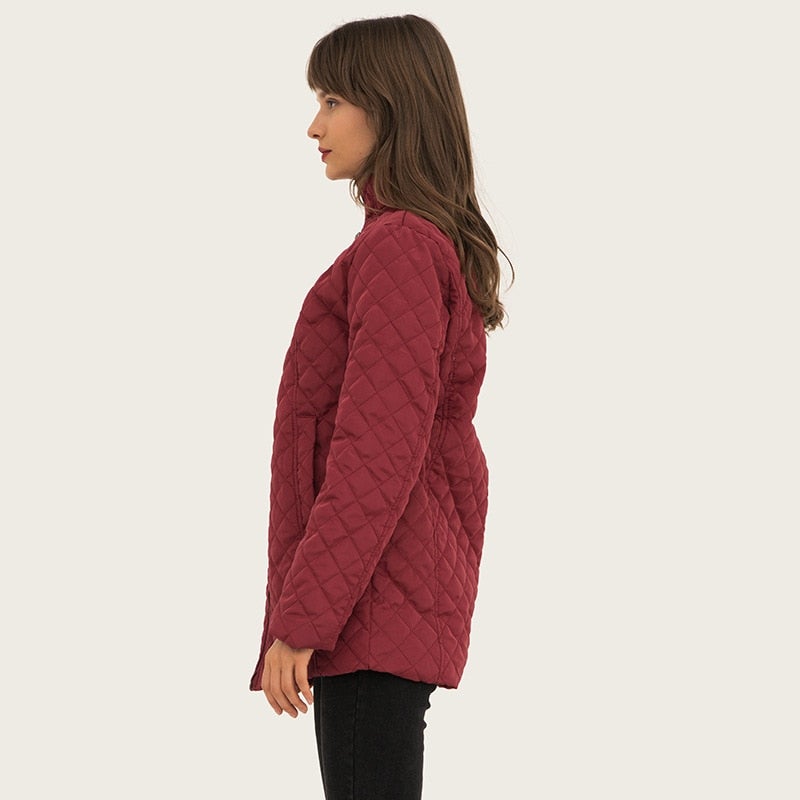 Damjacka Modern Design i Bomull och Polyester för Hösten-6