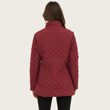 Damjacka Modern Design i Bomull och Polyester för Hösten-5