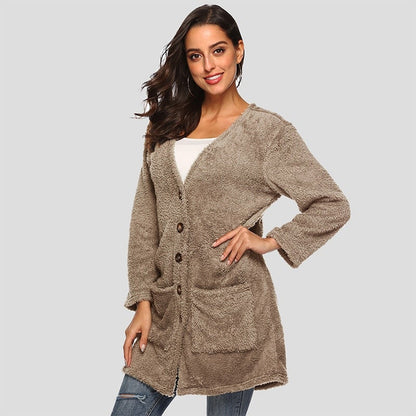 Dam Stickad Väst Mjuk Ull för Allsidig Stil-2