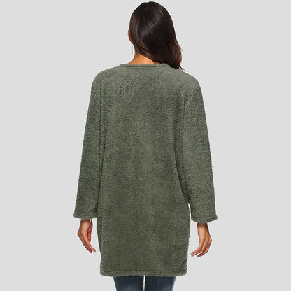 Dam Stickad Väst Mjuk Ull för Allsidig Stil-4