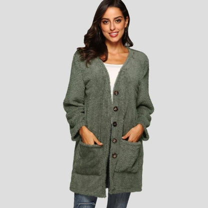 Dam Stickad Väst Mjuk Ull för Allsidig Stil-6