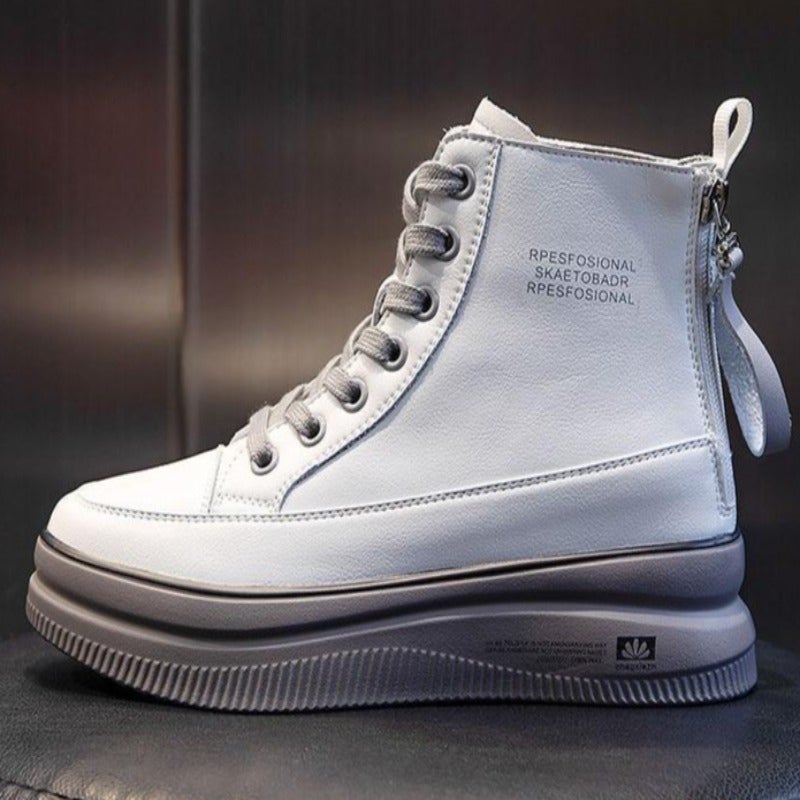 Dam Sneakers Sportig Textil Plattform med Gummisula-5