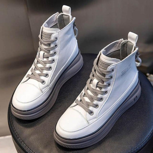 Dam Sneakers Sportig Textil Plattform med Gummisula-1