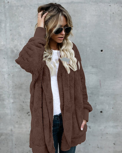 Variant image for Lång Kofta Dam Mjuk Bomull Höftlång Loose Fit-31