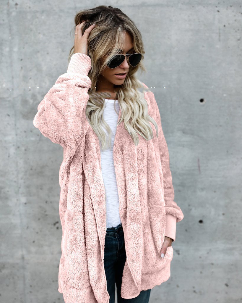 Variant image for Lång Kofta Dam Mjuk Bomull Höftlång Loose Fit-6