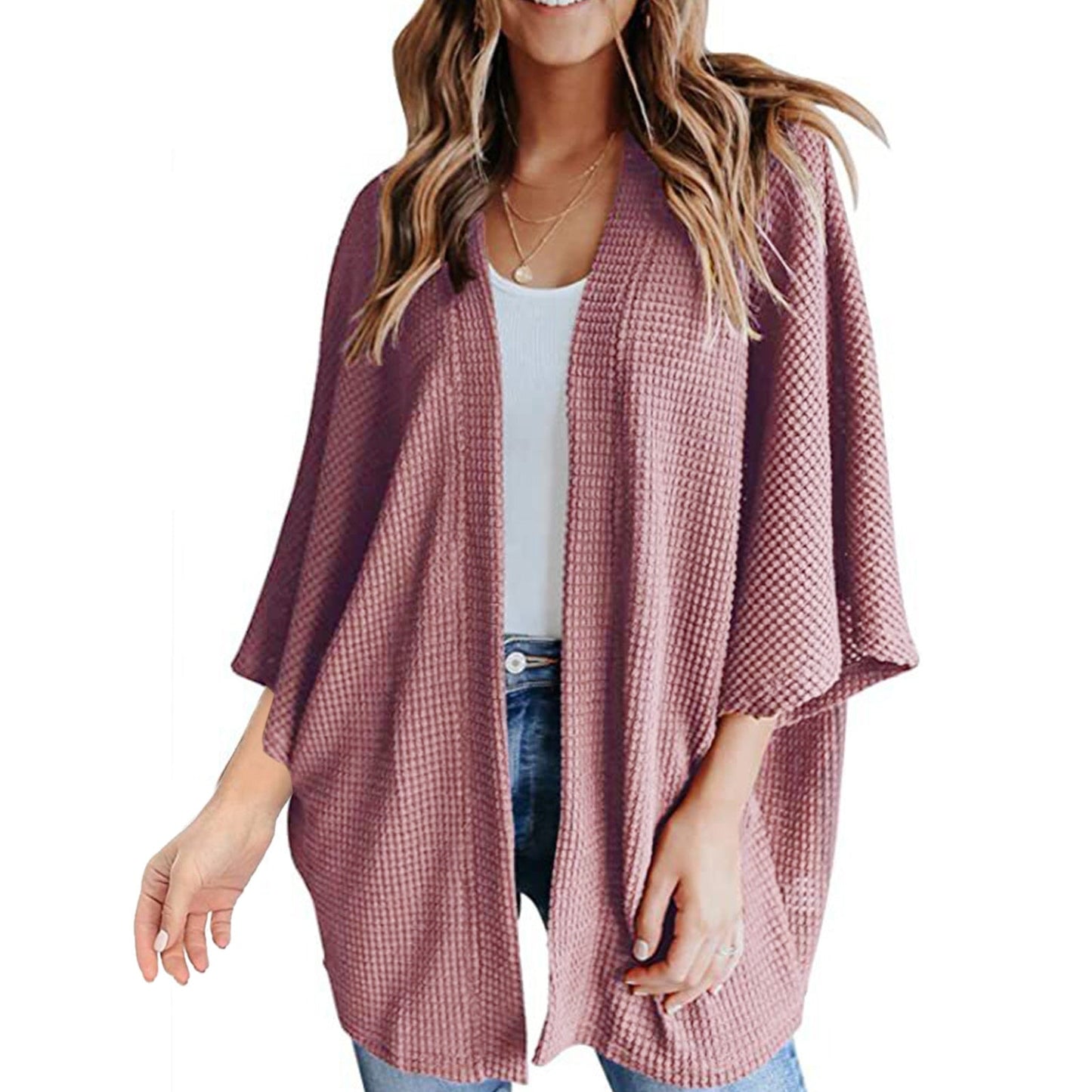 Variant image for Dam Poncho Cardigan Casual Bomull Polyester-2