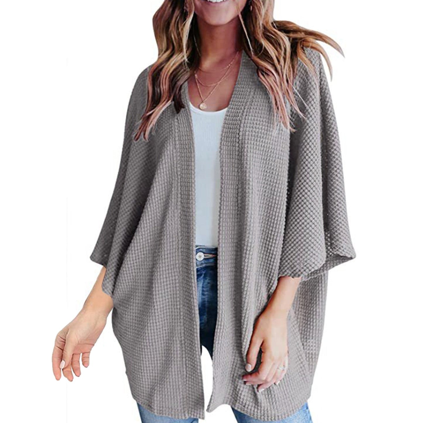 Variant image for Dam Poncho Cardigan Casual Bomull Polyester-6