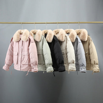 Damjacka Parka Avslappnad Stil Hållbart Material-2