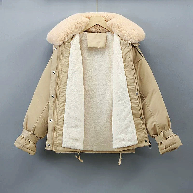 Damjacka Parka Avslappnad Stil Hållbart Material-3