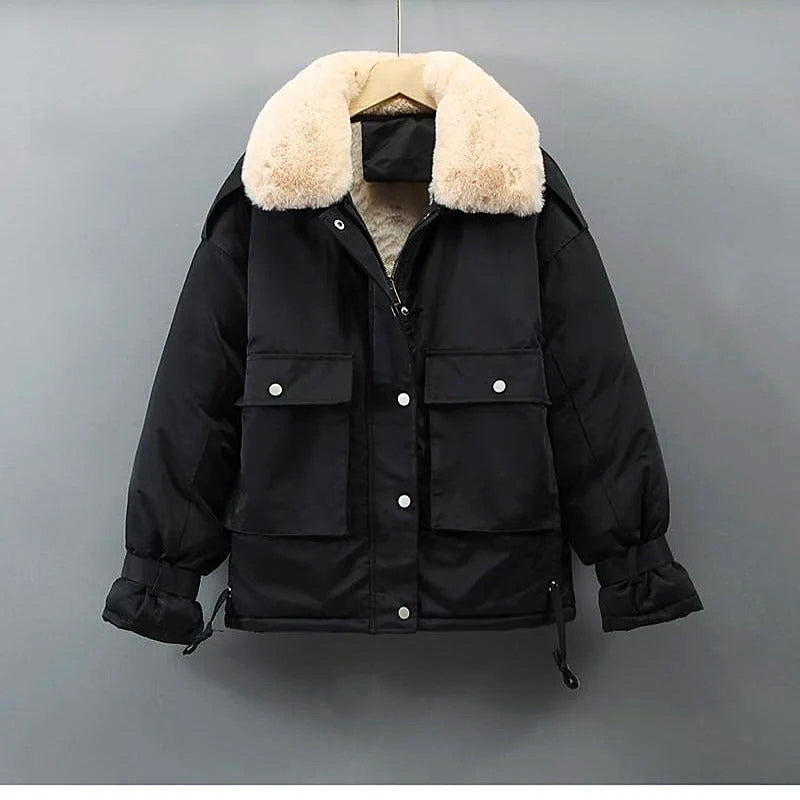 Variant image for Damjacka Parka Avslappnad Stil Hållbart Material-21