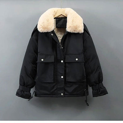 Variant image for Damjacka Parka Avslappnad Stil Hållbart Material-21