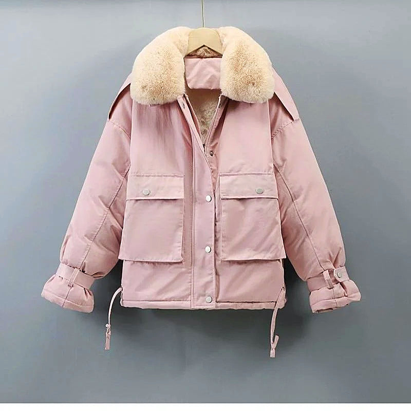 Damjacka Parka Avslappnad Stil Hållbart Material-6
